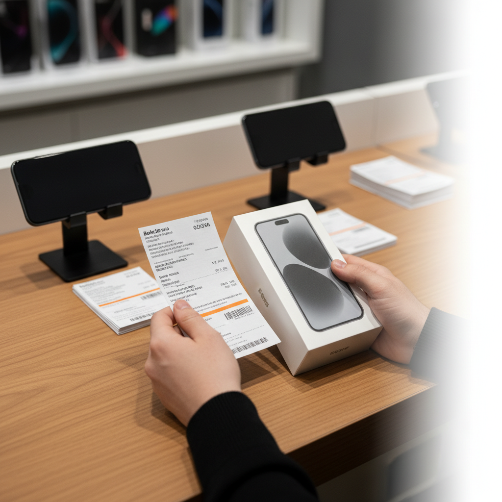 Cliente feliz comprando celular novo no crediário da loja física